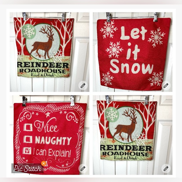 New Nice Naughty I Can Explain Pillow Case Cover Red Snowflakes Christmas Decor - Picture 7 of 7